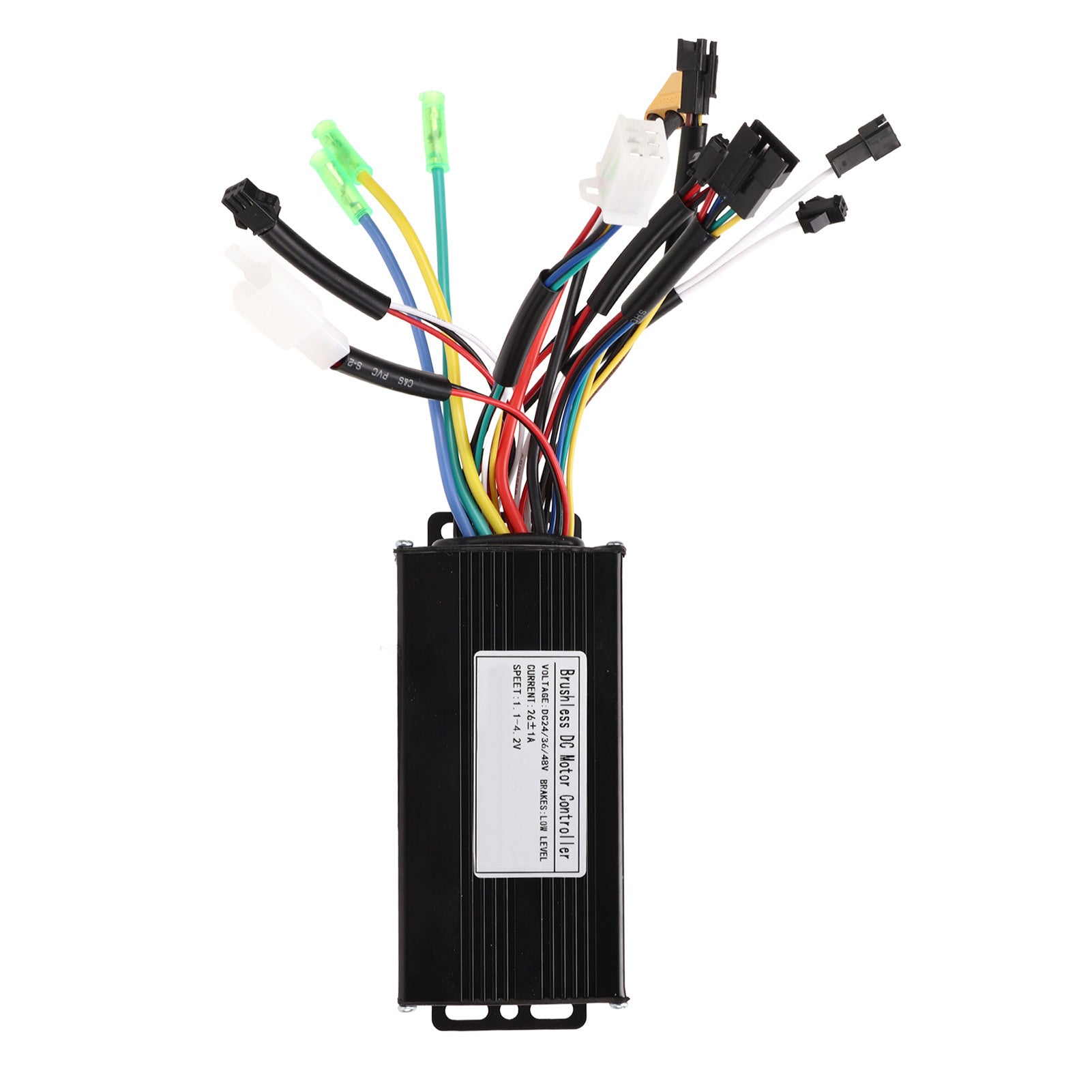 Controller per bici elettrica, motore brushless 24 V, 36 V, 48 V, 500 W, 750 W, 3 modalità, onda sinusoidale 26 A, accessori modificati