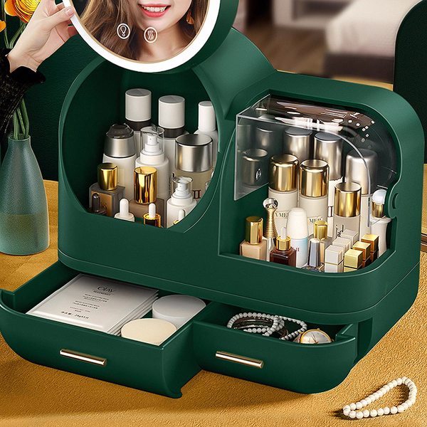Valigetta per il trucco con specchio LED