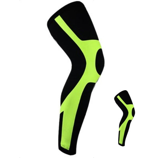 1 paio di leggings da ciclismo a compressione unisex, da corsa, sportivi, per calcio, basket, ginocchiere, parastinchi da football.