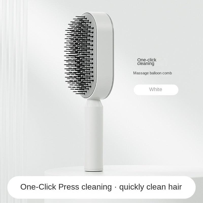 Pettine per la crescita dei capelli 3D alla moda da donna, spazzola per capelli autopulente, spazzola per capelli autopulente per donne, massaggio del cuoio capelluto, promozione della circolazione sanguigna, anti-caduta dei capelli