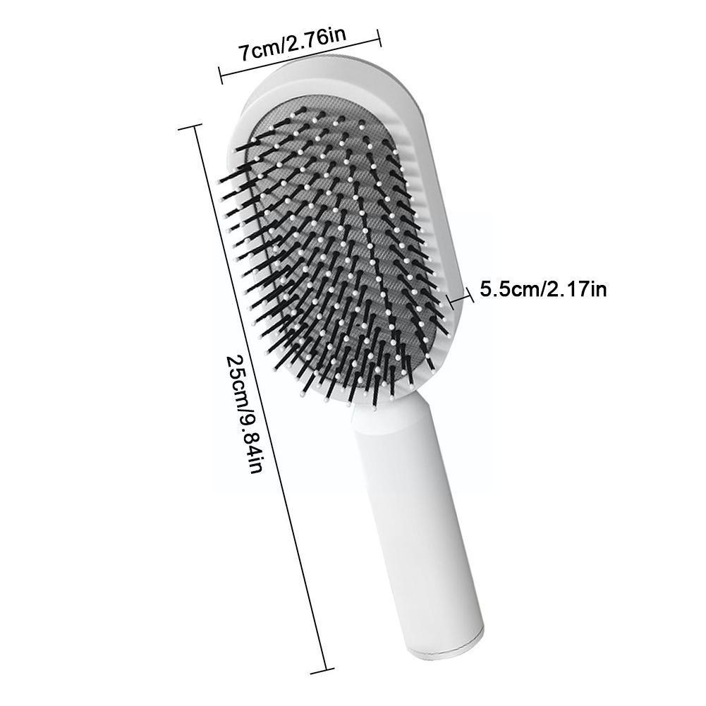 Pettine per la crescita dei capelli 3D alla moda da donna, spazzola per capelli autopulente, spazzola per capelli autopulente per donne, massaggio del cuoio capelluto, promozione della circolazione sanguigna, anti-caduta dei capelli