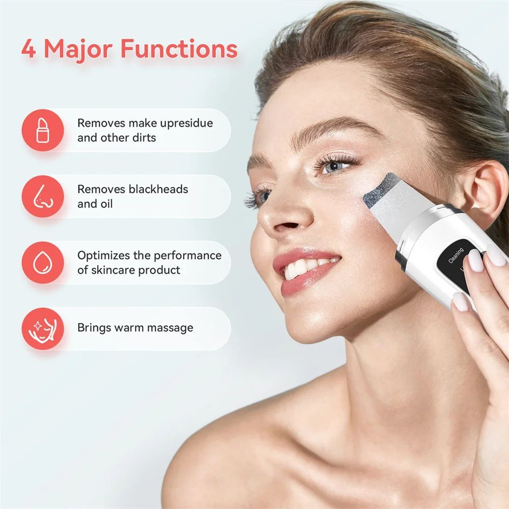 Spatola per scrub viso, esfoliante per la pelle del viso, raschietto e rimozione dei punti neri, detergente per pori con lifting viso, pulizia profonda, macchina per lifting viso per estrattore di punti neri