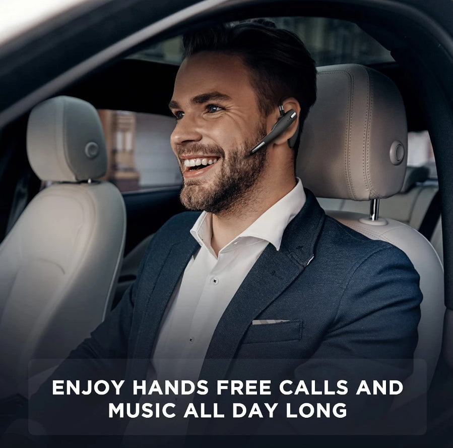 Auricolare wireless per camionisti, Bluetooth 5.1, doppio microfono, cancellazione del rumore