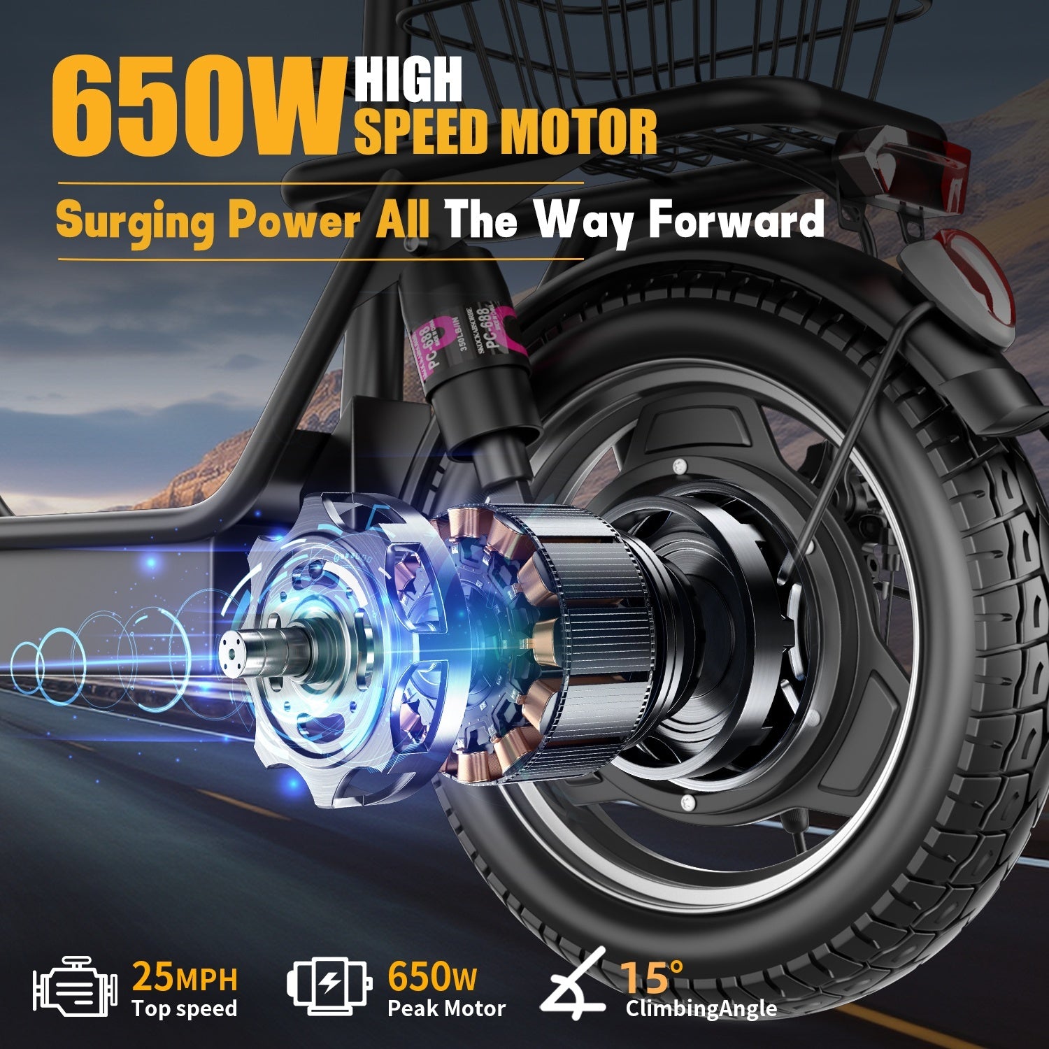 Monopattino elettrico ASKGO, motore da 500 W, pneumatici da 14', 22 mph, autonomia di 30 miglia, monopattino elettrico pieghevole da 48 V e 10,4 Ah con sedile, monopattino elettrico per adulti, portata 265 libbre.
