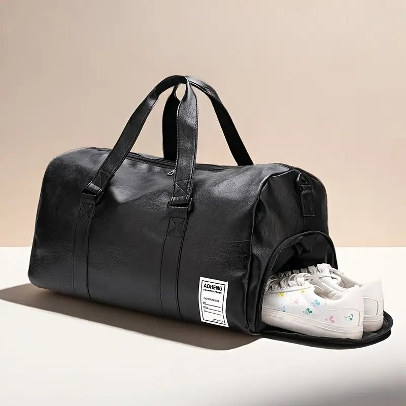 Sport Fitness Bag, Travel Bag, Black Stylish Business Travel Bag, Separate Shoe Depot, Zip Off, For Gym, Sport, Travel, Waterproof