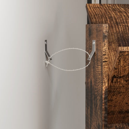 Libreria ad albero a 9 ripiani con cassetti, moderna libreria ad albero, indipendente, ripiani organizer per ufficio, soggiorno, camera da letto, marrone rustico