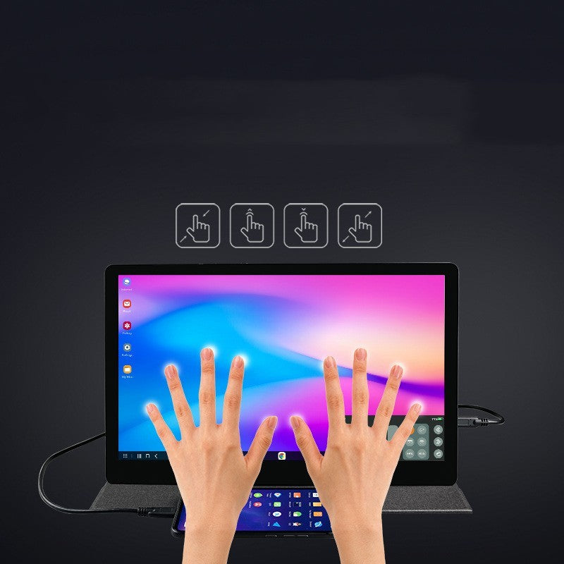 Monitor portatile da 15,6 pollici, schermo di espansione per computer con schermo diviso, schermo secondario per computer