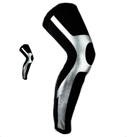 1 paio di leggings da ciclismo a compressione unisex, da corsa, sportivi, per calcio, basket, ginocchiere, parastinchi da football.
