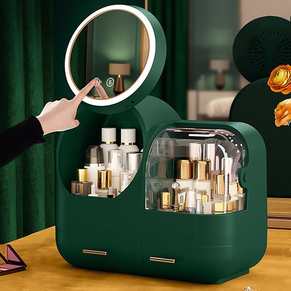 Valigetta per il trucco con specchio LED