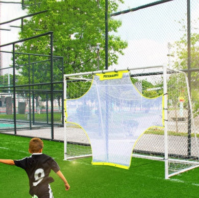 Allenamento con rete, passaggio, calcio, rimbalzo, allenamento, tiro
