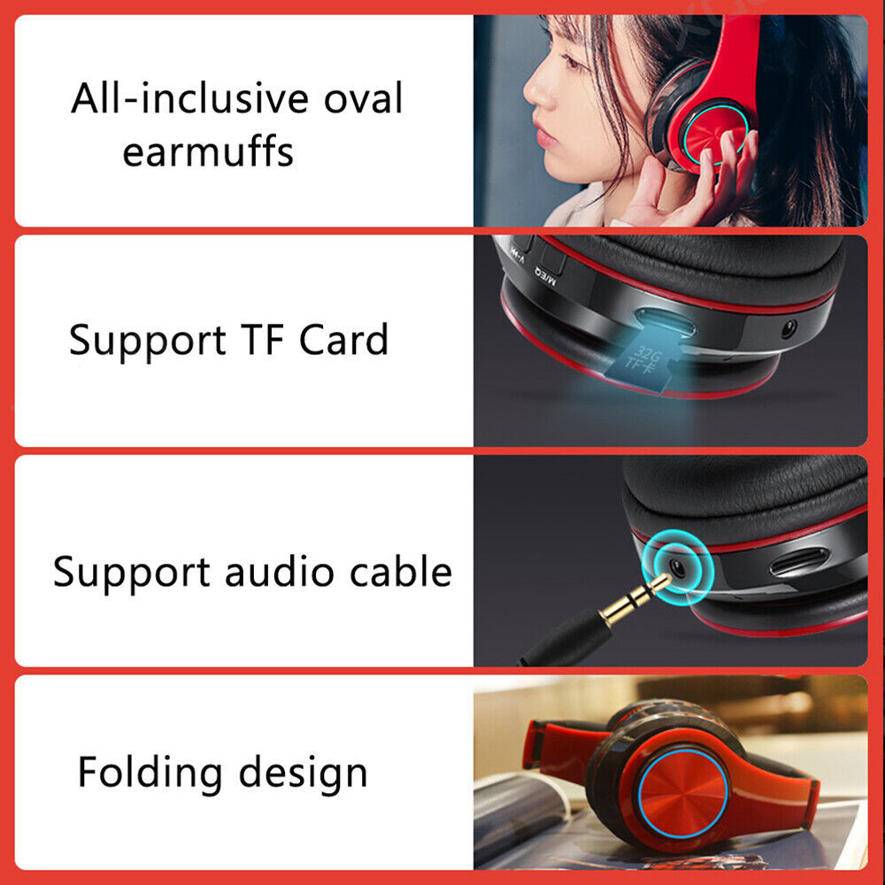 Cuffie Bluetooth wireless over-ear con cancellazione del rumore per tutti i dispositivi