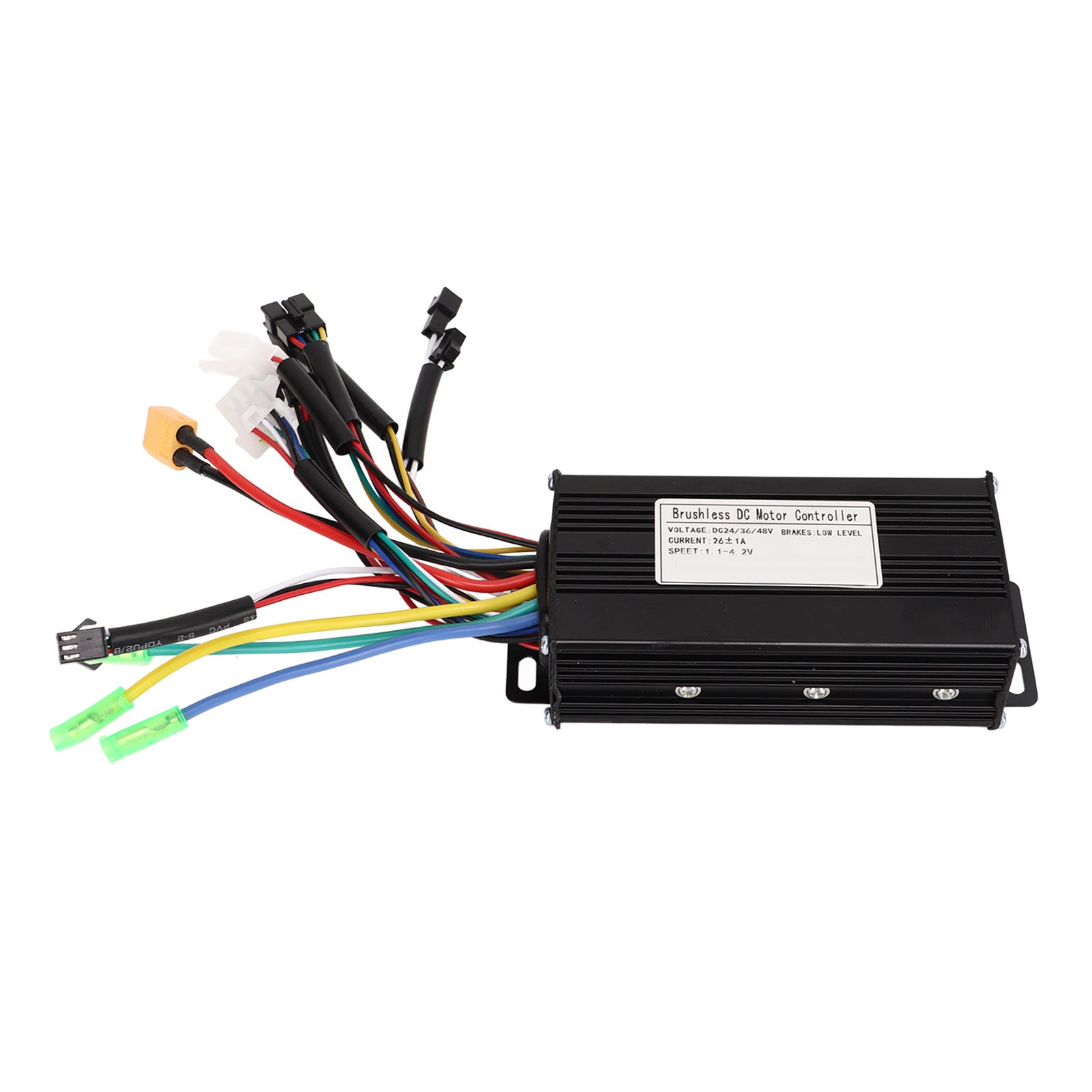 Controller per bici elettrica, motore brushless 24 V, 36 V, 48 V, 500 W, 750 W, 3 modalità, onda sinusoidale 26 A, accessori modificati