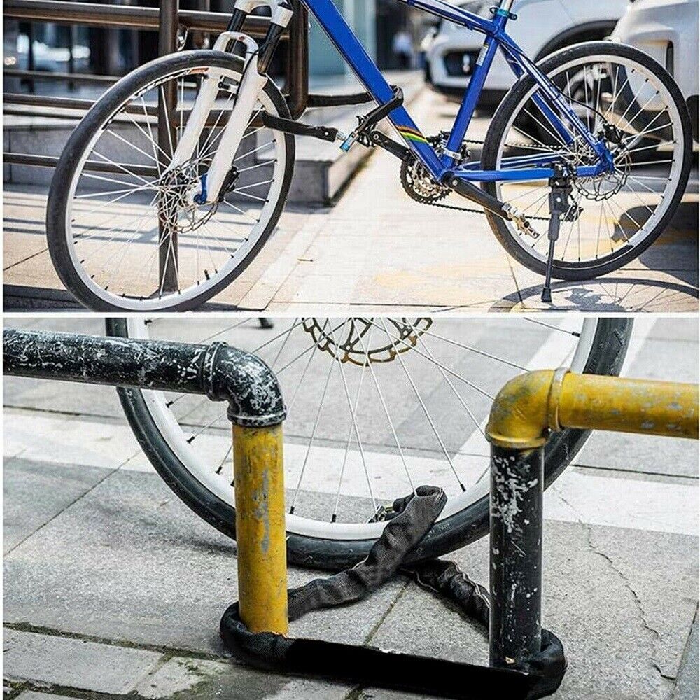 Lucchetto a catena per motocicletta in metallo da 80 cm, resistente, per bicicletta 