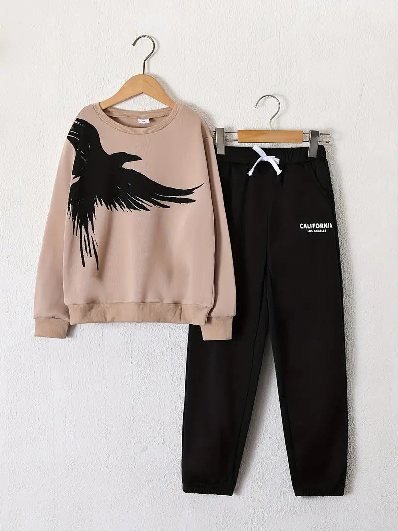 Design Sense Set due pezzi con pantaloni e felpa multicolor