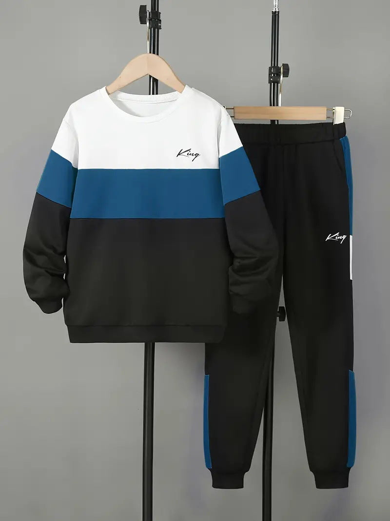Design Sense Set due pezzi con pantaloni e felpa multicolor