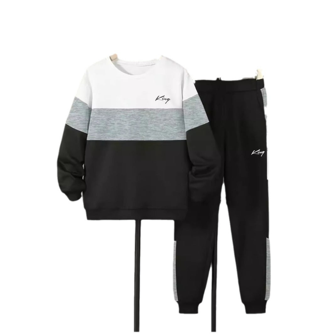 Design Sense Set due pezzi con pantaloni e felpa multicolor