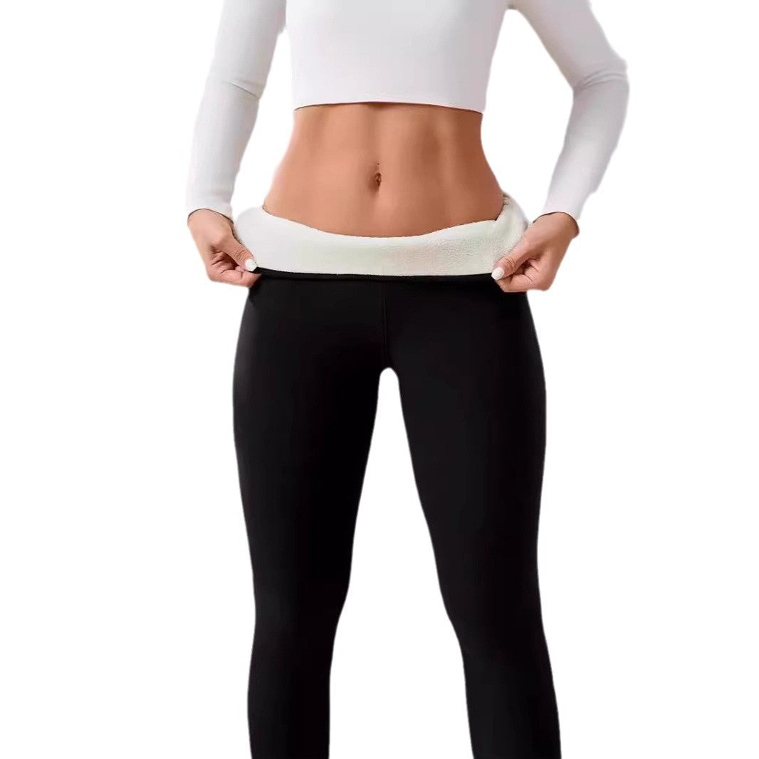 Leggings in cashmere leggero e spesso foderati in pile