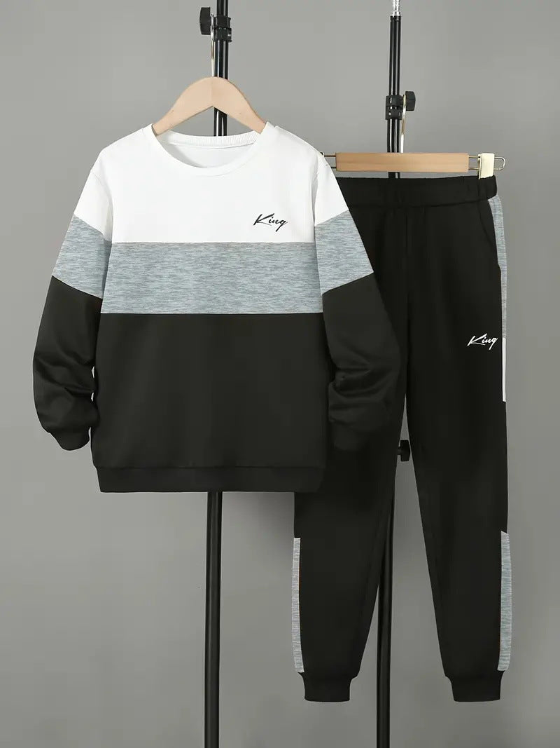 Design Sense Set due pezzi con pantaloni e felpa multicolor