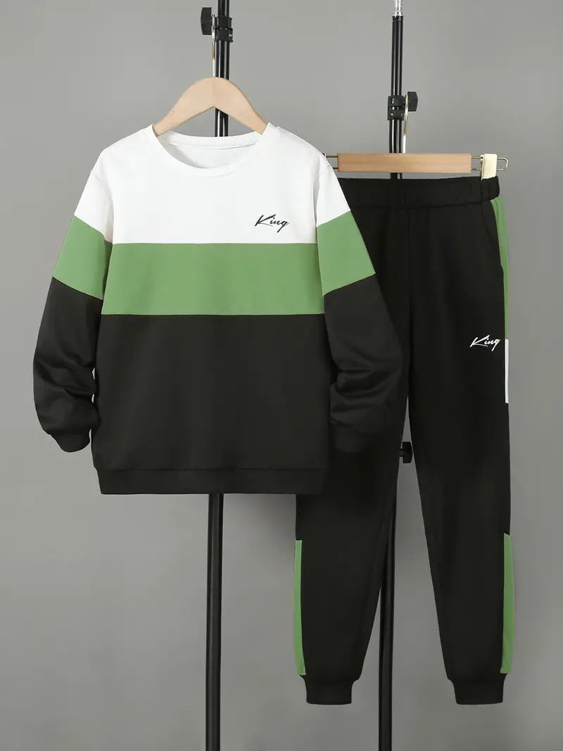Design Sense Set due pezzi con pantaloni e felpa multicolor