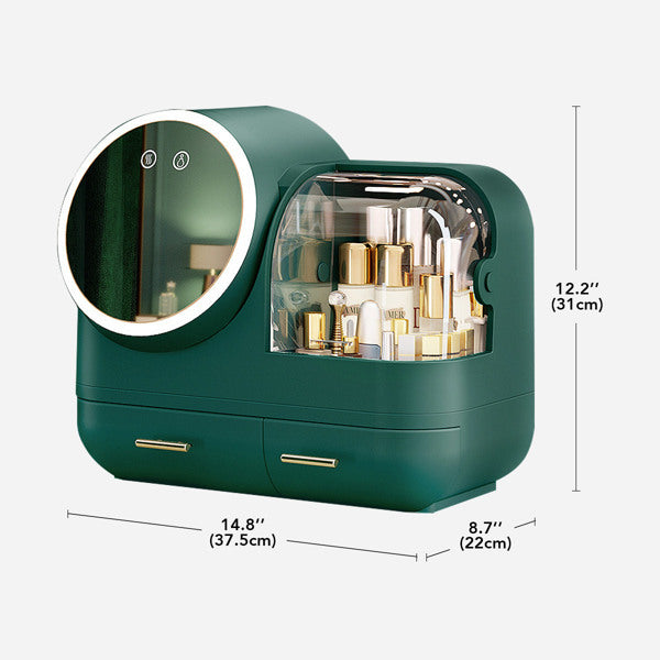 Valigetta per il trucco con specchio LED
