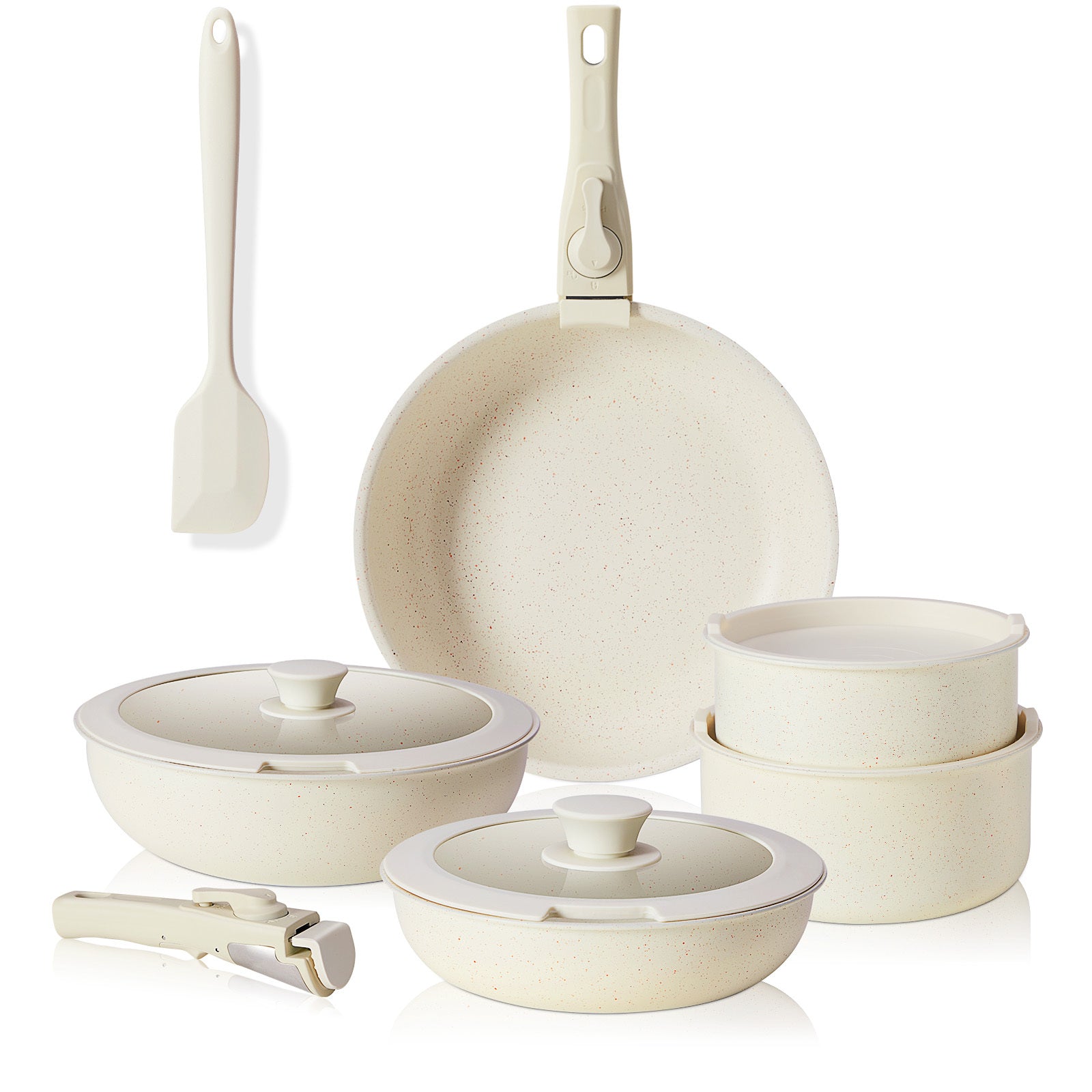 Set di 12 pentole e padelle, set di pentole da cucina antiaderenti