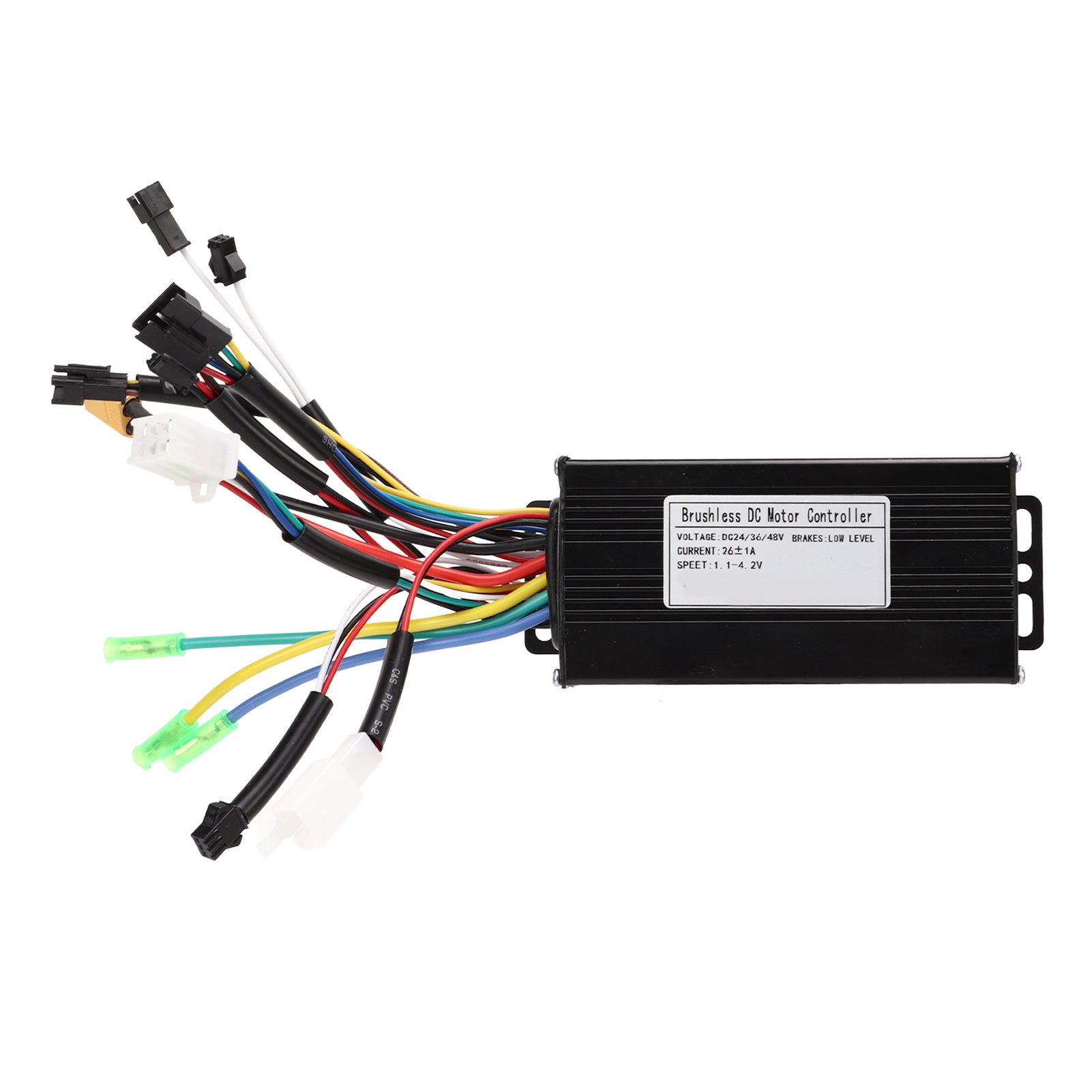 Controller per bici elettrica, motore brushless 24 V, 36 V, 48 V, 500 W, 750 W, 3 modalità, onda sinusoidale 26 A, accessori modificati