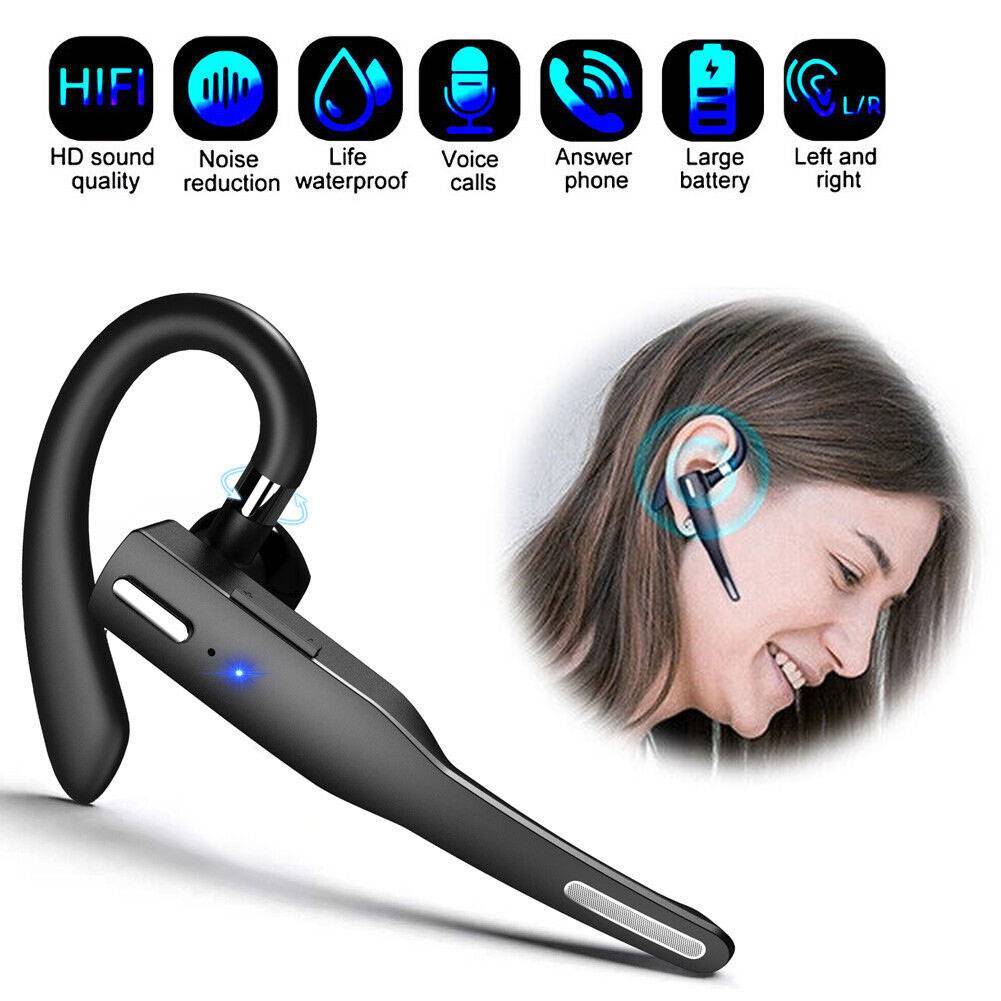 Auricolare wireless per camionisti, Bluetooth 5.1, doppio microfono, cancellazione del rumore