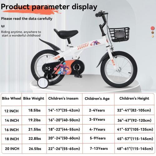 Bicicletta sportiva per bambini da 16 pollici