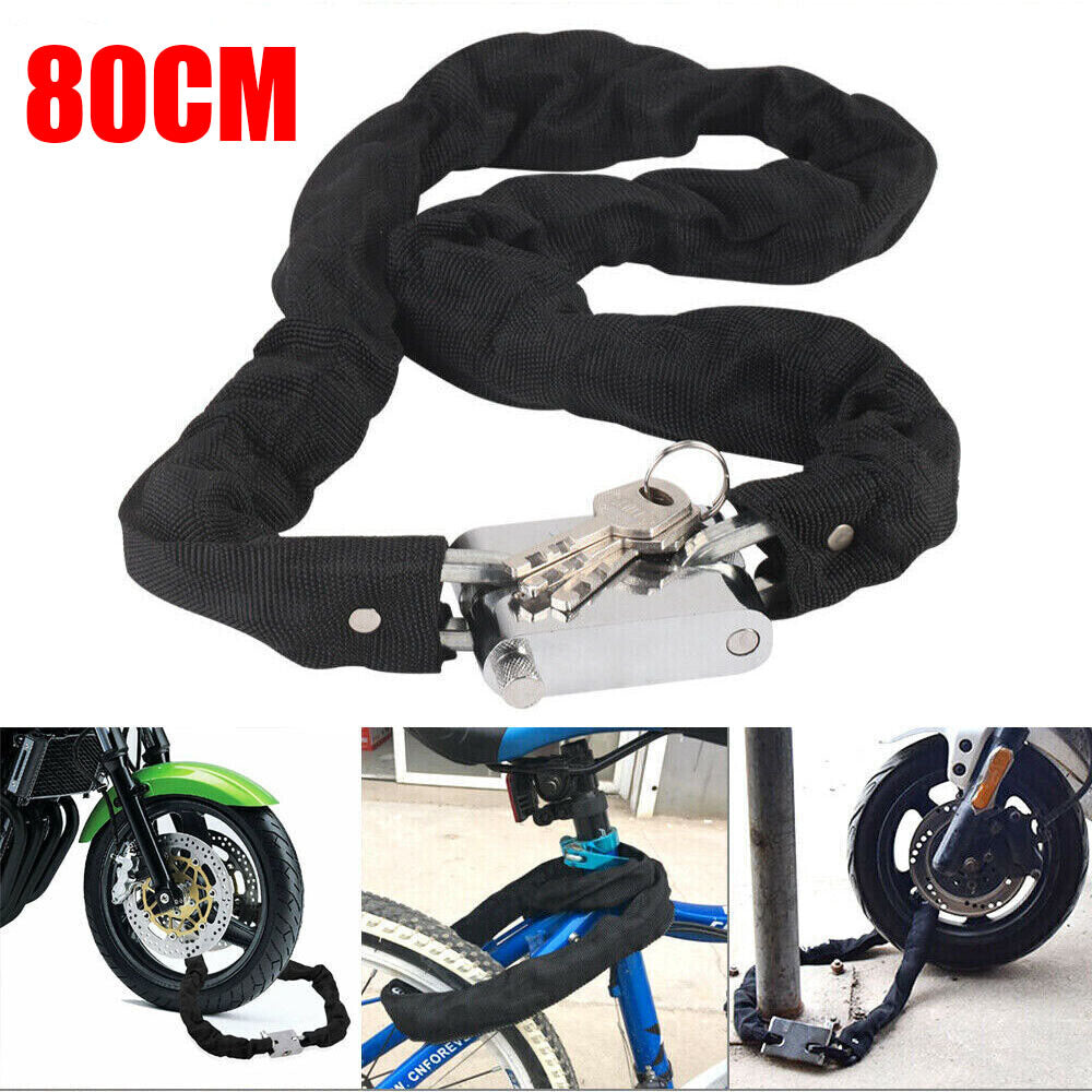 Lucchetto a catena per motocicletta in metallo da 80 cm, resistente, per bicicletta 
