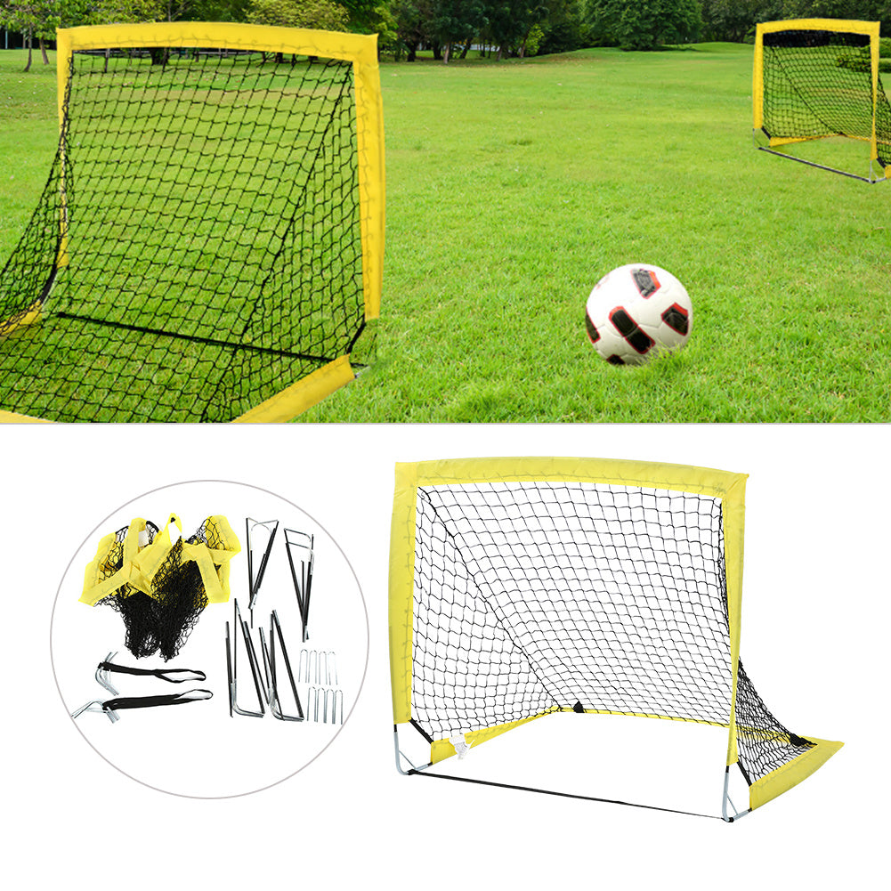 2 pezzi di giocattolo da calcio quadrato pieghevole da portare alla porta, attrezzatura portatile per l'allenamento di calcio dei bambini