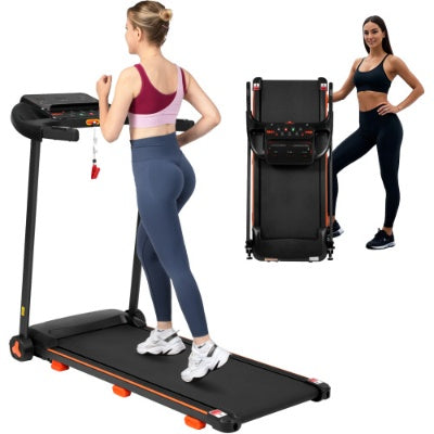 NUOVI tapis roulant per la casa, tapis roulant pieghevole silenzioso da 2,5 CV con sensore di frequenza cardiaca, capacità di carico di 300 libbre, 7,5 MPH, tapis roulant inclinato con stazione di ricarica USB, altoparlante Bluetooth, 6 ammortizzatori